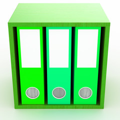 Office folders isolated on white