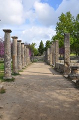 Colonnes du palestre d'Olympie