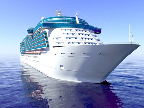 3D illustration of a Cruise Ship
