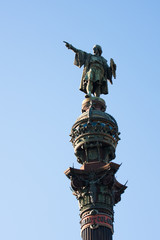 Fototapeta na wymiar Barcelona, statue of Columbus