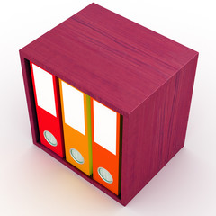 Office folders isolated on white