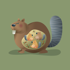 beaver Mom © stokkete