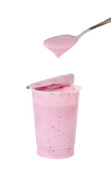 fruit yogurt isolated