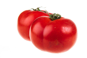 Tomato isolated on white background.