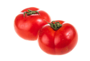 Tomato isolated on white background.