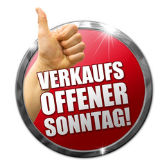 Verkaufsoffener Sonntag! Button, Icon