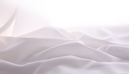 soft focused elegant white silk,  can use as wedding background