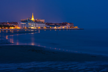 The town of Grado (Gorizia, Italy) at sunset