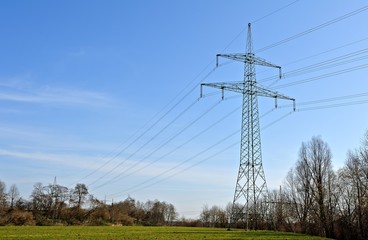 Strommast in der Natur