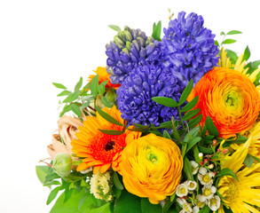 Obraz premium beautiful bouquet of colorful spring flowers