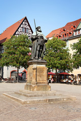 Marktplatz Jena mit Johann Friedrich Denkmal, Deutschland