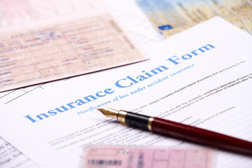 Blank insurance claim form
