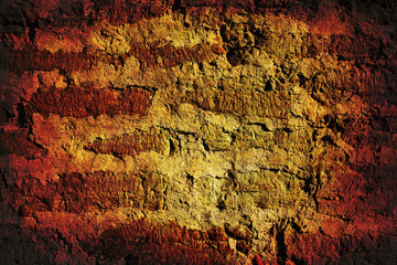 Burned brick wall background