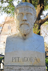 Rome Pythagoras statue at Borghese villa