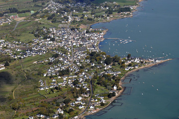Vue aérienne de Locmariaquer