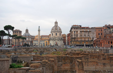 Fototapeta na wymiar Church of the Most Holy Name of Mary at the Trajan Forum
