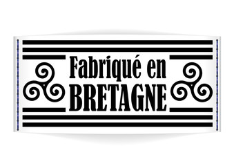 Etiquette_Fabrique En Bretagne - obrazy, fototapety, plakaty