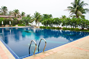 Swimming pool near the the beach.