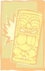 Woodcut Tiki A