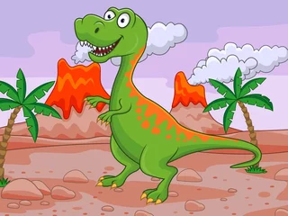Tuinposter Dinosaurus tekenfilm © idesign2000