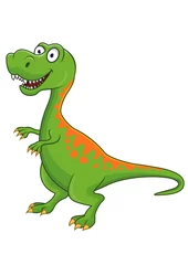 Deurstickers Dinosaurus Tyrannosaurus tekenfilm