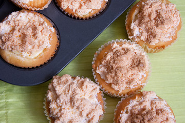 Pretty Meringue cupcakes in a baking pan