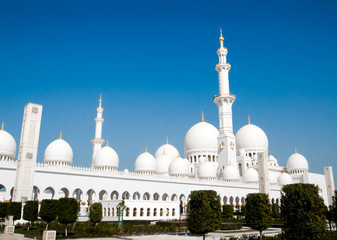 Fototapeta na wymiar Sheikh Zayed Meczet w Abu Zabi