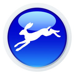 Ícone com a silhueta de uma lebre - velocidade