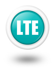 LTE vector icon with shadow