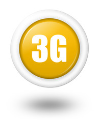 3G vector icon with shadow