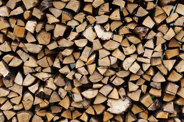 Stacked wood