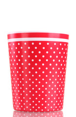 bright red glass isolated on white