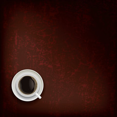 abstract grunge background with coffee cup
