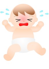 泣いている赤ちゃん