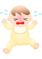 泣いている赤ちゃん