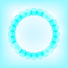 Light Blue Bubble in Round Frame