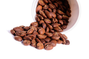 coffee beans in a cup