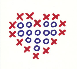 Heart with hugs and kisses