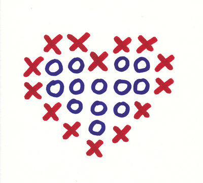 Heart with hugs and kisses