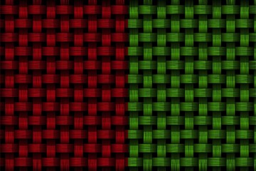 tressage vert rouge