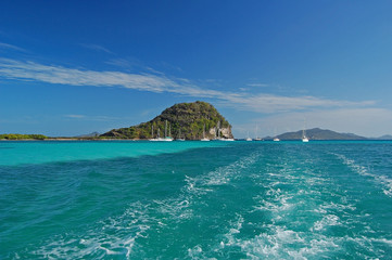 View of Caribbean sea near Union island