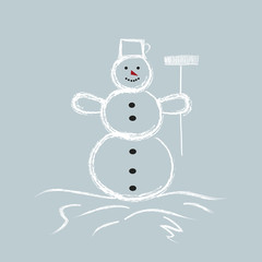 Snowman. Vector EPS10