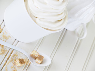 Frozen Soft Serve Yogurt.