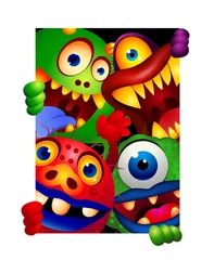 Selbstklebende Fototapeten Monster-Cartoon © idesign2000