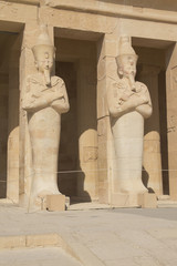View of the statue of Queen Hatshepsut.