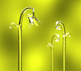 Photorealistic sprouts grow in spring