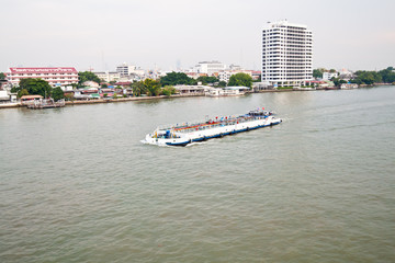 Obraz premium Boat on Chao Phraya river ,Bangkok,Thailand