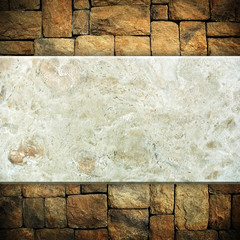 marble on stone wall