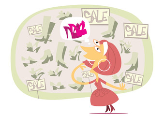 woman shopping shoes