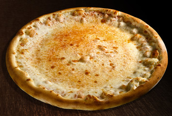 Pizza margherita with extra cheese - isolated